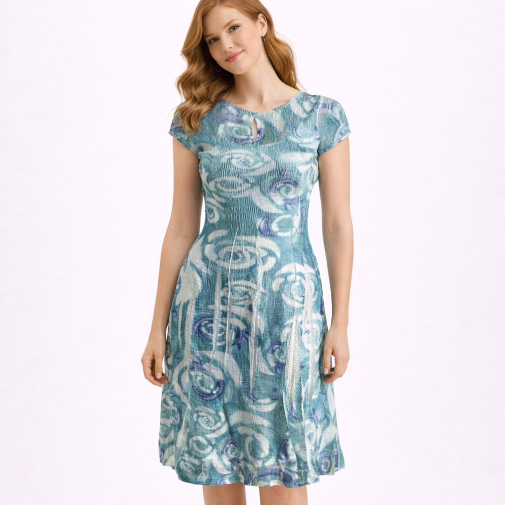 Komarov Dress Lace Accent Dress Green S